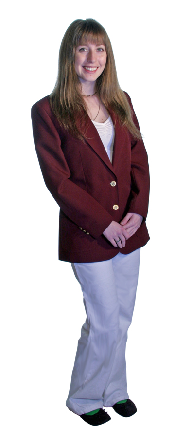 maroon blazer
